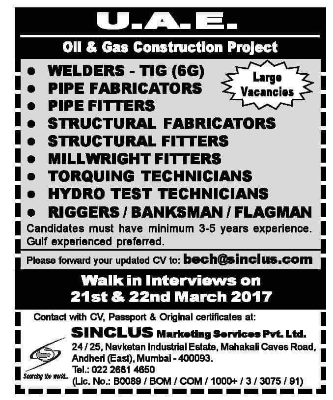 Walk in Interviews in Mumbai August 12, 2019