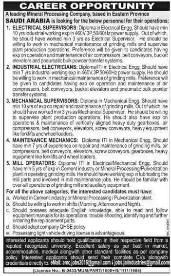 WALK IN INTERVIEW FOR ABROAD JOBS HIRING ENGINEERS