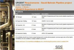 Pipeline Project gulf job vacancies