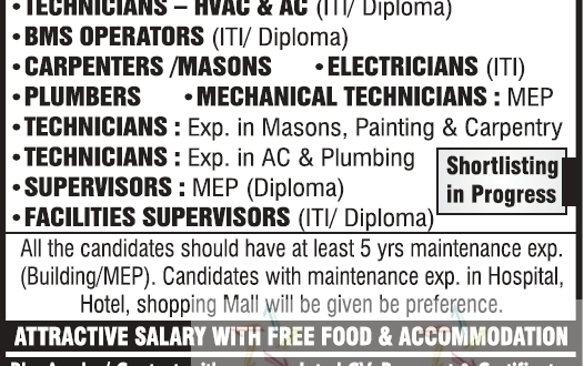 Hiring For Multiple Positions At UAE