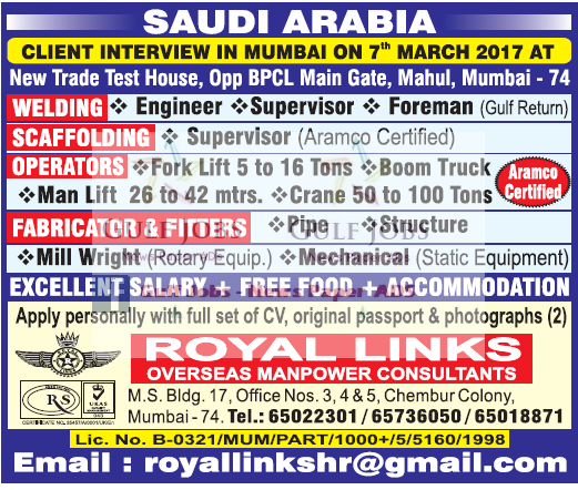 Job Vacancies at SaudiArabia