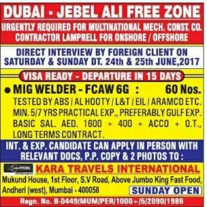 JABEL ALI FREE ZONE UAE JOBS