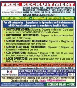 Walk In Interview For Abroad Jobs Hiring Engineers