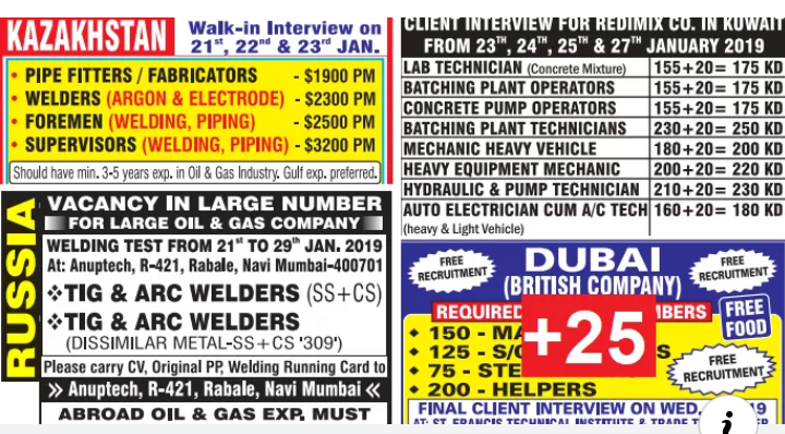 Full pages:Assignment Abroad Newspaper Today Jobs