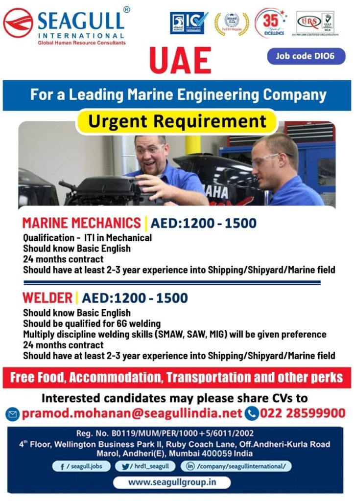 Fresh marine engineering jobs in dubai
