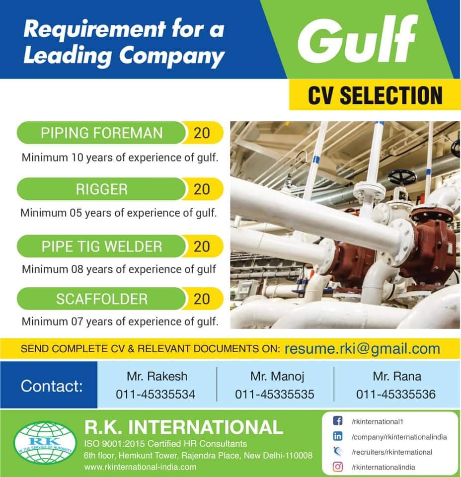 Consultancy for gulf jobs in delhi