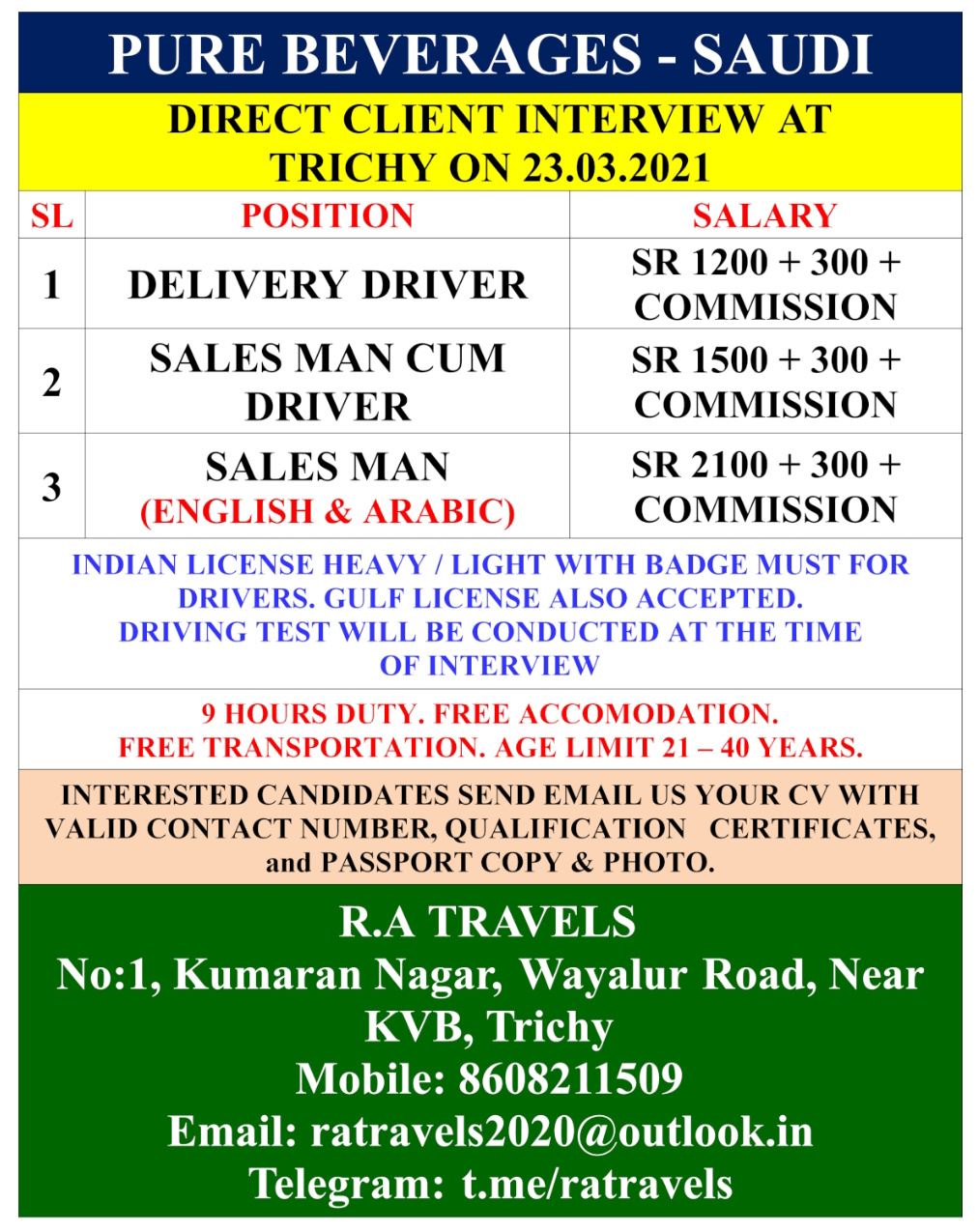 FREE RECRUITMENT JOBS IN GULF