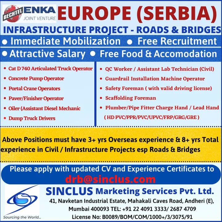 WALK IN INTERVIEW AT MUMBAI FOR EUROPE