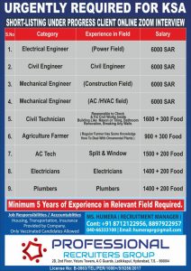 Electrician jobs in hyderabad.