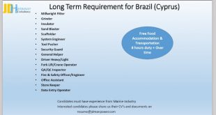 WALK IN INTERVIEW AT MUMBAI FOR BRAZIL