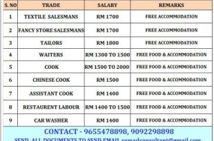 WALK IN INTERVIEW AT MADHURI FOR MALAYSIA