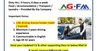 WALK IN INTERVIEW AT BENGALORE FOR DUBAI