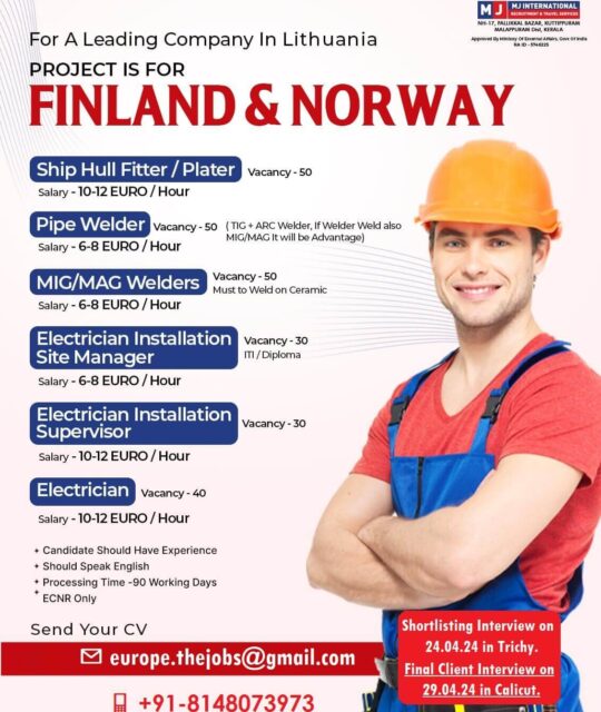 WALK IN INTERVIEW AT MUMBAI FOR FINLAND