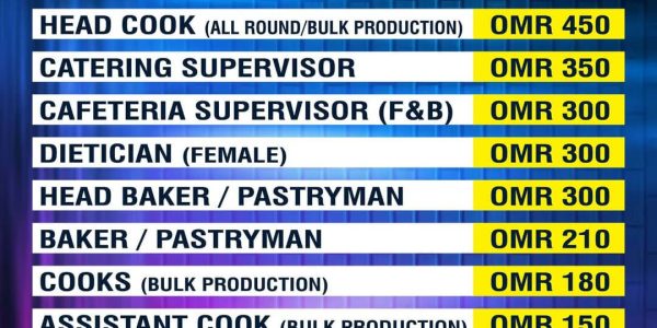 HUGE JOB VACANCIES IN OMAN FOR LEADING INTERNATIONAL  FACILITIES  MANAGEMENT COMPANY 