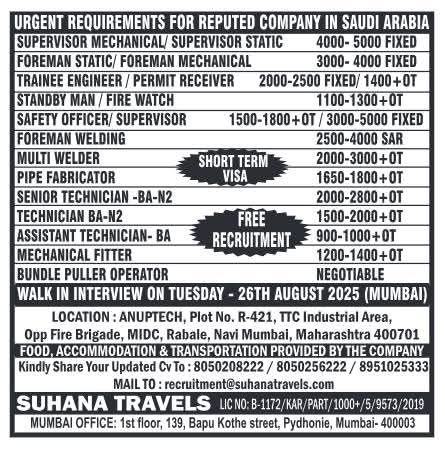Gulf Job Vacancy 2026