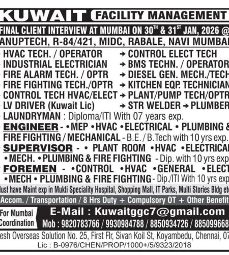 Kuwait jobs for indian graduates