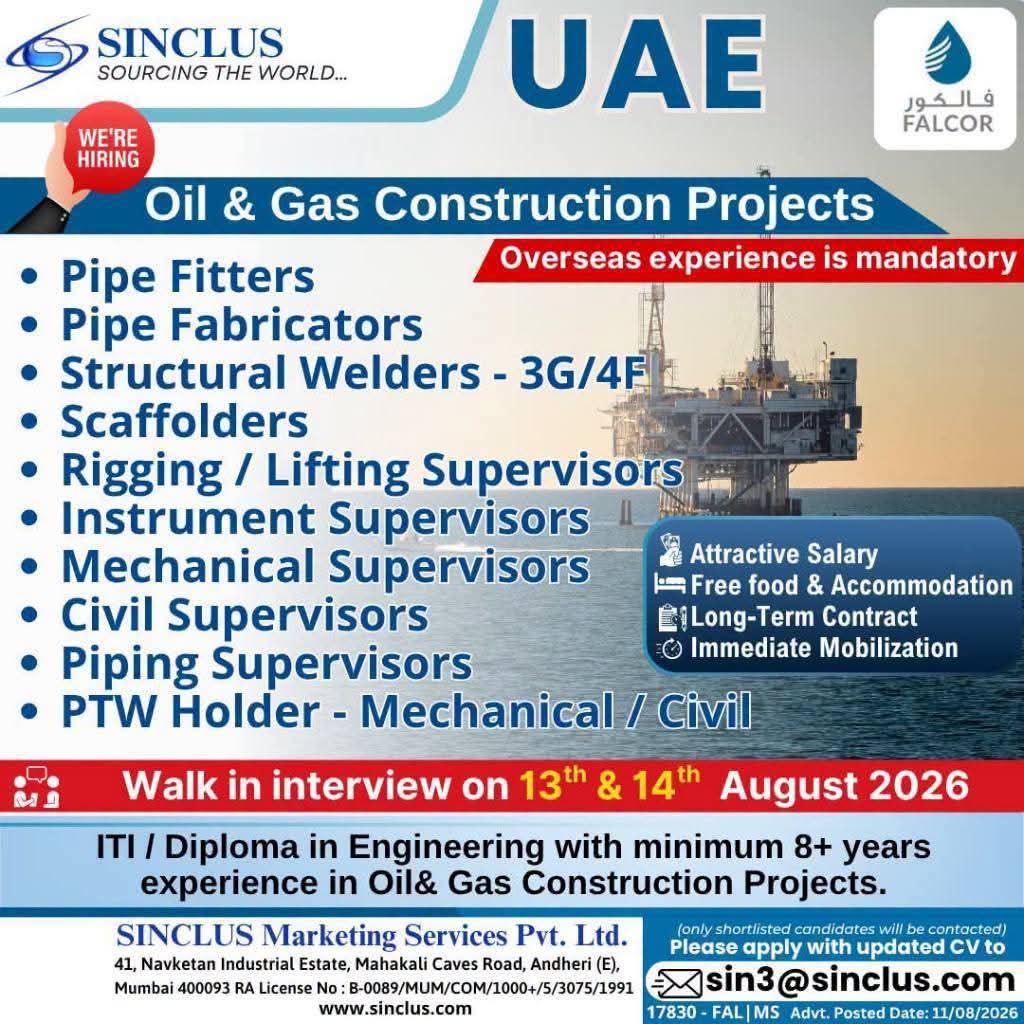 WALK IN INTERVIEW AT MUMBAI FOR UAE