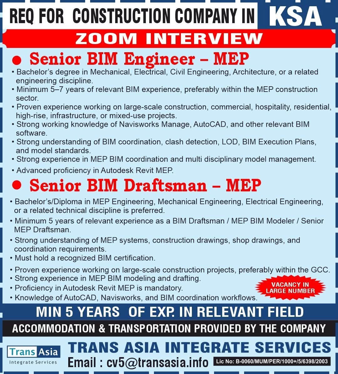 WALK IN INTERVIEW AT MUMBAI FOR KSA