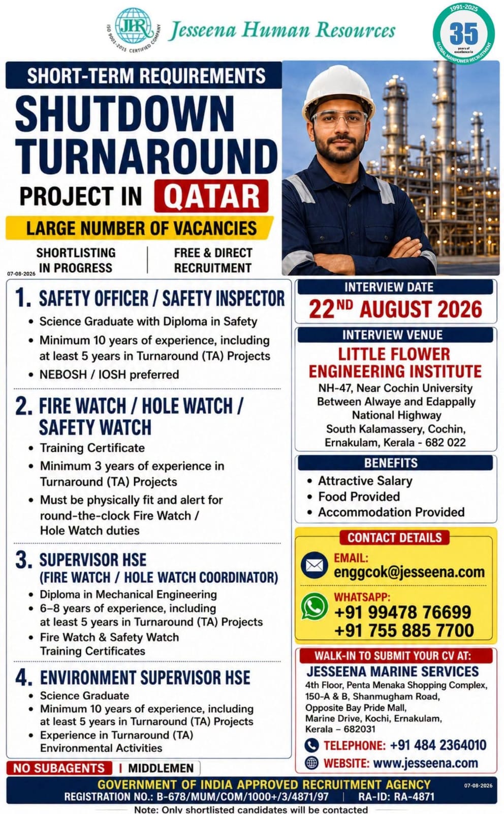 WALK IN INTERVIEW AT MUMBAI FOR QATAR
