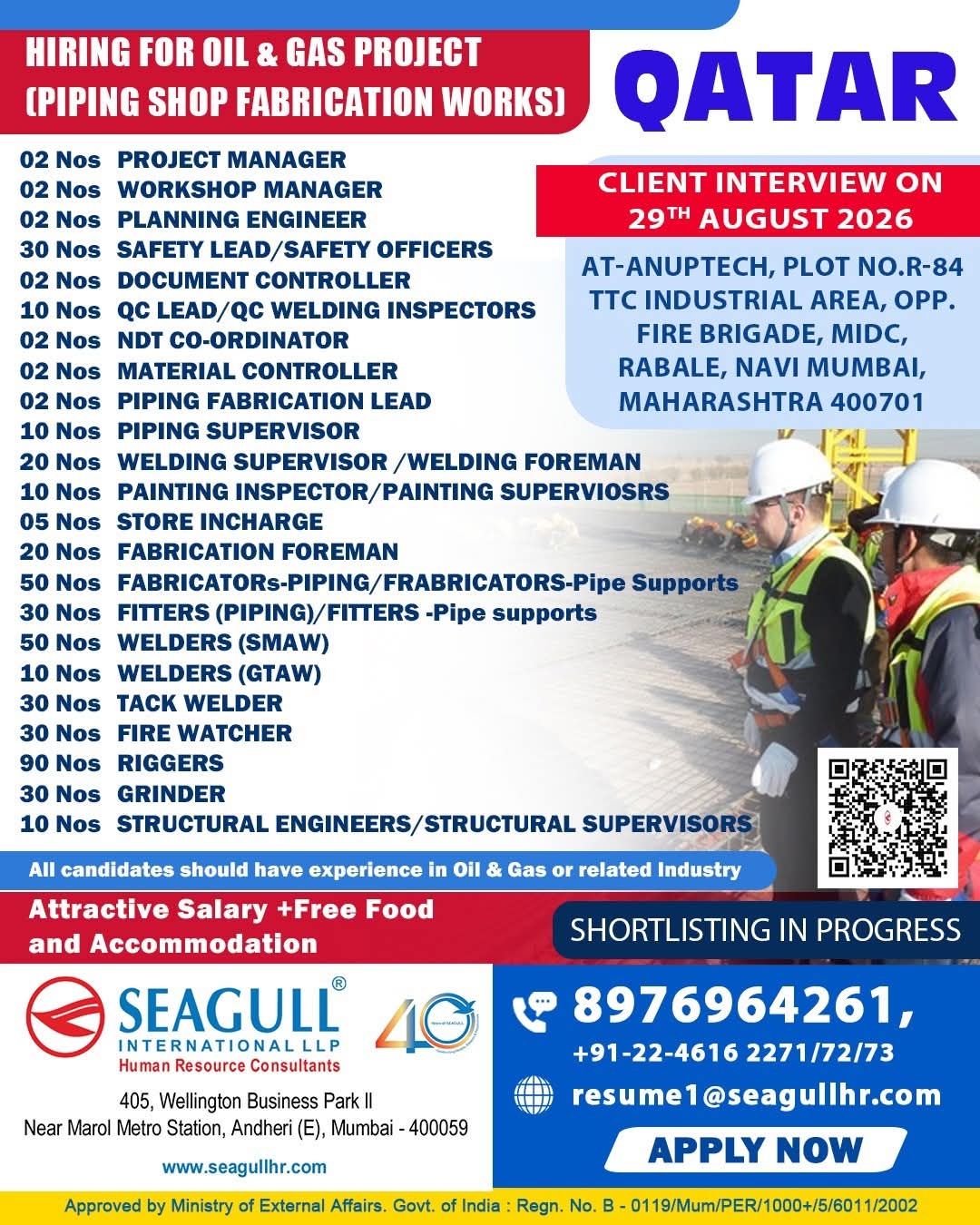 WALK IN INTERVIEW AT MUMBAI FOR QATAR