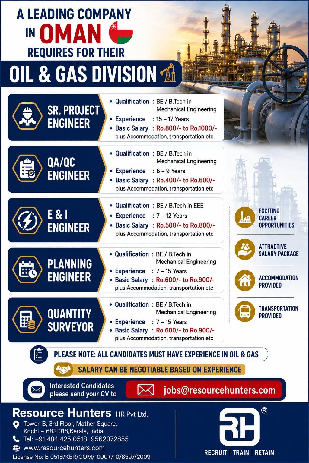 WALK IN INTERVIEW AT COCHIN FOR OMAN