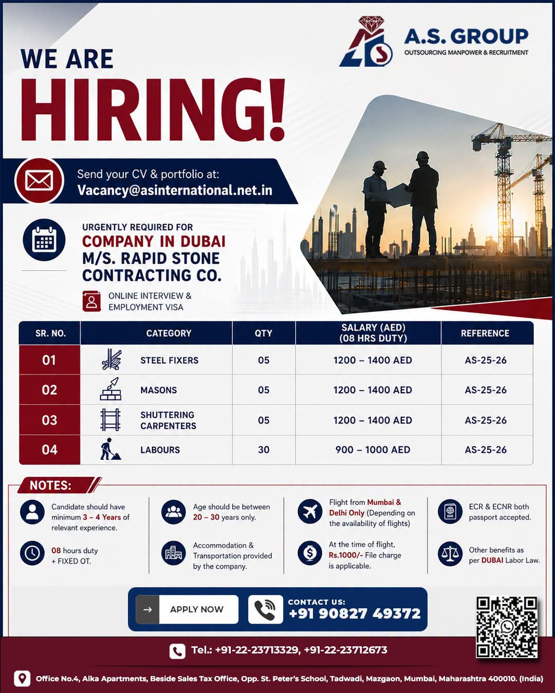 WALK IN INTERVIEW AT MUMBAI FOR DUBAI